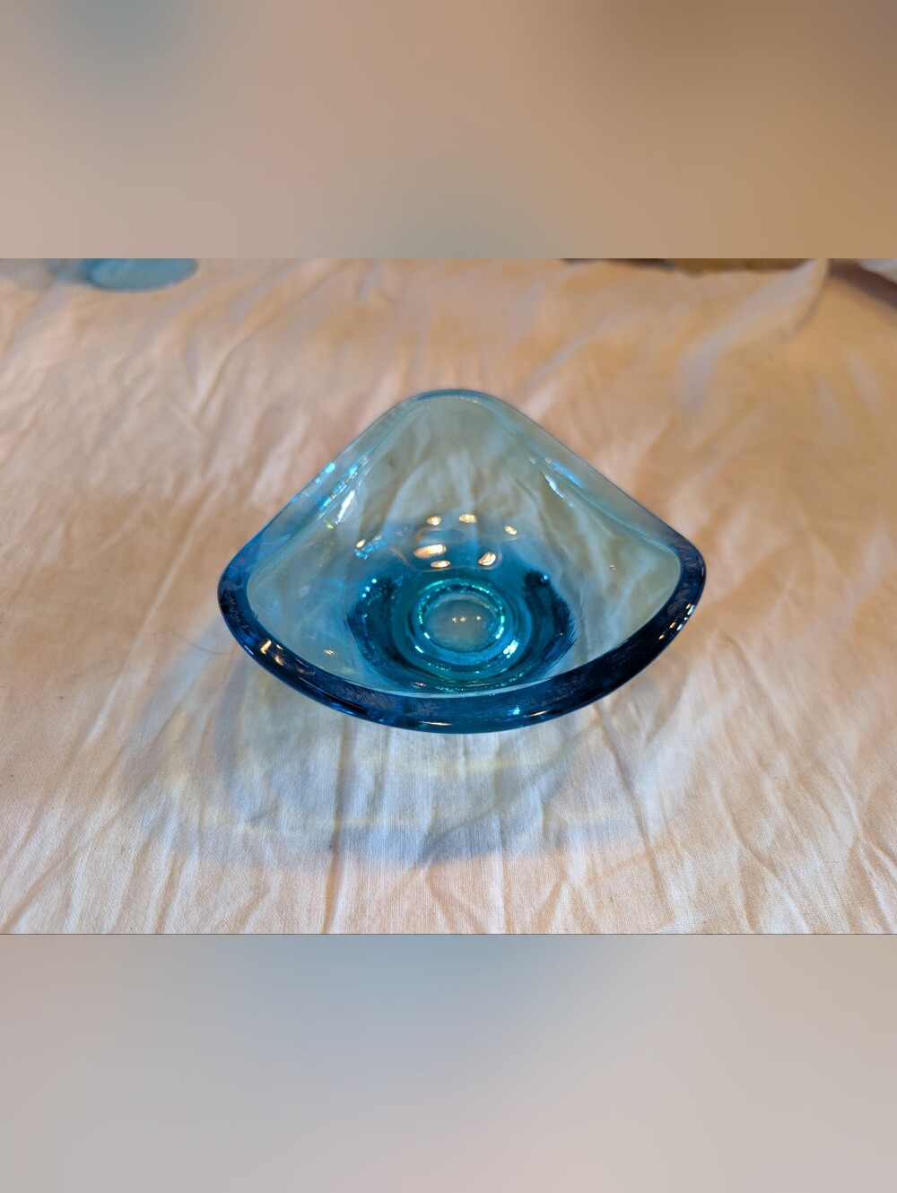 2/30$ Blue Glass Decorative trinket Bowl - Elegant Home Accent
